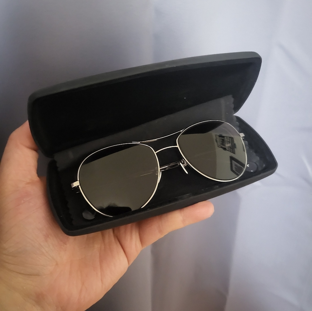 BONLOOK Want Silver Aviator Sunglasses - Glasses